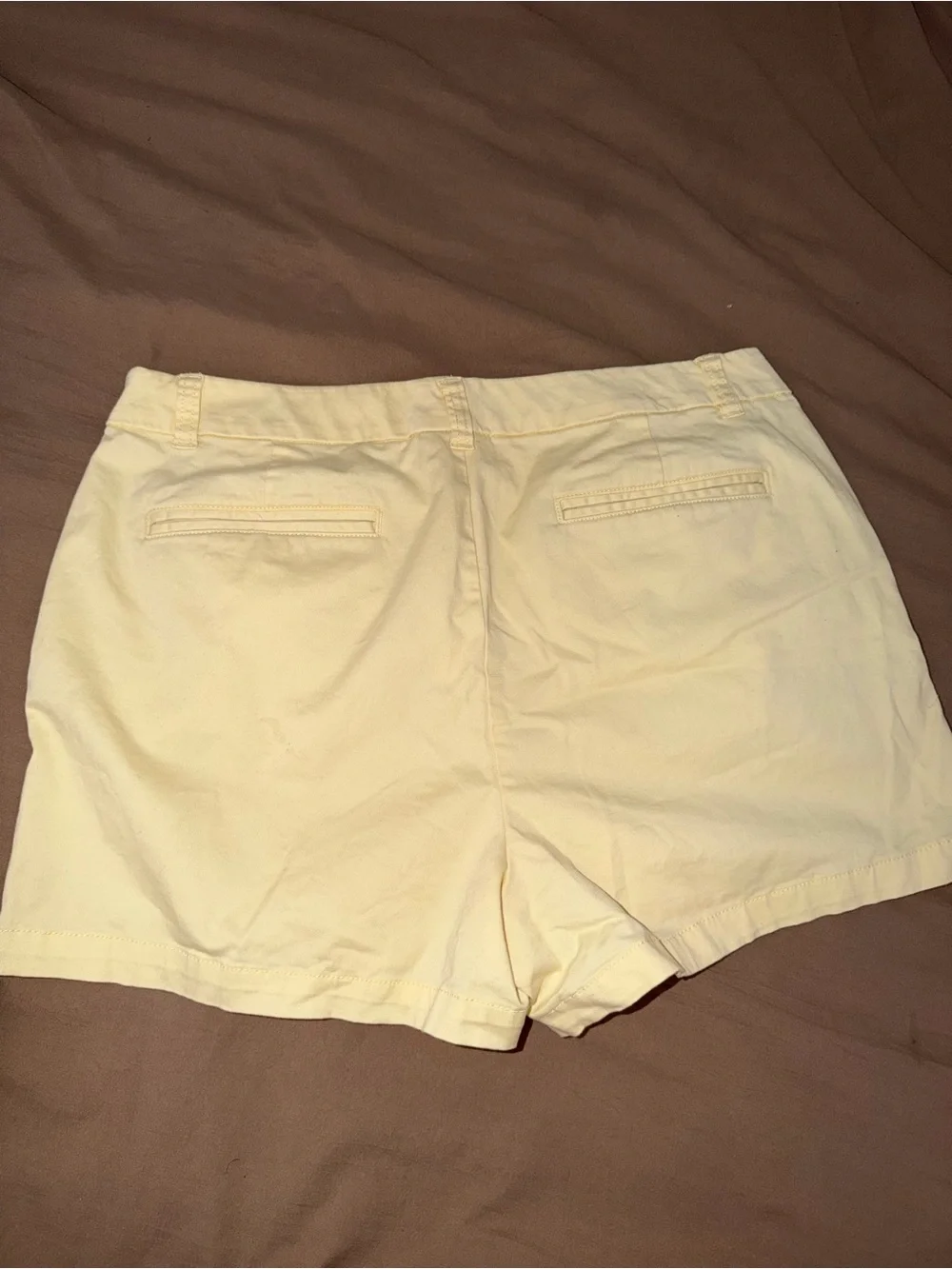Maison Jules Pale Yellow Cotton Bermuda Shorts
